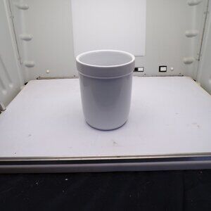 Farberware Jar Ceramic Utensil Holder White Kitchen Container Farmhouse 5"x4"